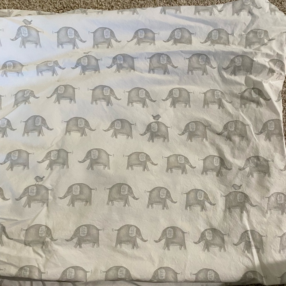 Pottery Barn Elephant Fitted Crib Sheet